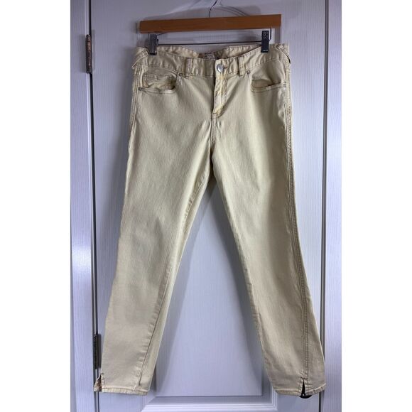 Free People Women's Light Yellow Stretch Cotton Jeans Size 29 - Picture 1 of 9